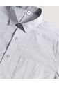 Camisa  Para Hombre Manga Corta Con Bolsillo Cuello Casual M Color Gris Marca Ostu #60010893 de Ostu