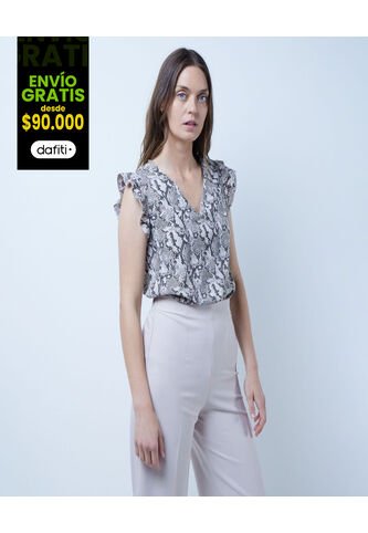 Blusa Para Mujer Manga Sisa Color Beige Marca Ostu #40120934 Ostu