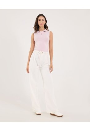 Polo Para Mujer Manga Sisa Color Rosa Marca Ostu #40110185