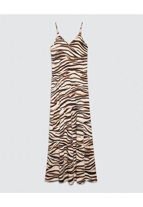 Vestido Para Mujer M/Sisa Largo Color Beige Marca Ostu #40170278