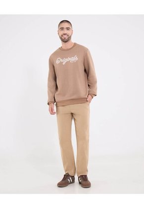 Buzo Para Hombre Cuello Redondo Color Café Marca Ostu #60060603