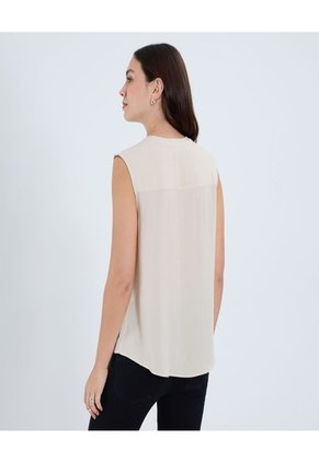 Blusa Para Mujer Manga Sisa Color Marfil Marca Ostu #40121147