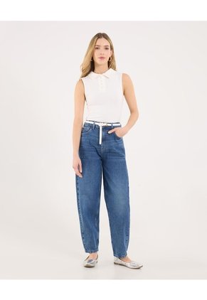 Polo Para Mujer Manga Sisa Color Crema Marca Ostu #40110184