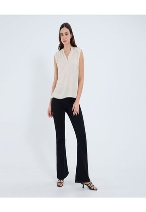 Blusa Para Mujer Manga Sisa Color Marfil Marca Ostu #40121147
