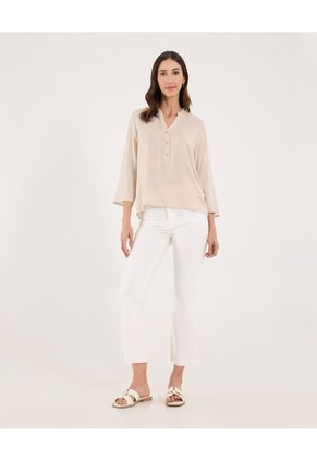 Jean Para Mujer Crop Flare Color Crudo Marca Ostu #40160611