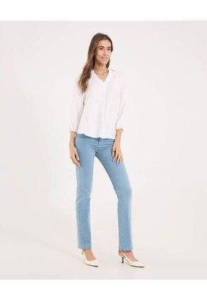Jean Para Mujer Regular Color Azul Claro Marca Ostu #40160450