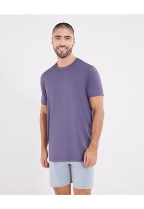 Camiseta Para Hombre Manga Corta Cuello Redondo Color Morado Marca Ostu #60091742
