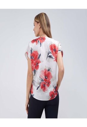 Blusa Para Mujer Manga Corta Color Rojo Marca Ostu #40121000
