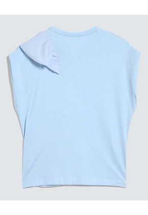 Camiseta Para Niña Manga Corta Color Celeste Marca Ostu #90090214