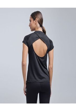 Camiseta Para Mujer Manga Corta Color Negro Marca Ostu #40092167