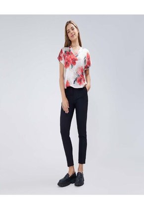 Blusa Para Mujer Manga Corta Color Rojo Marca Ostu #40121000