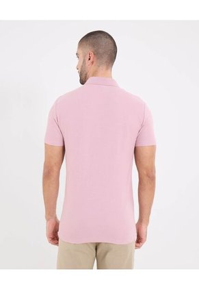 Polo  Para Hombre Cuello Tejido Sin Bolsillo Color Rosado Marca Ostu #60110864