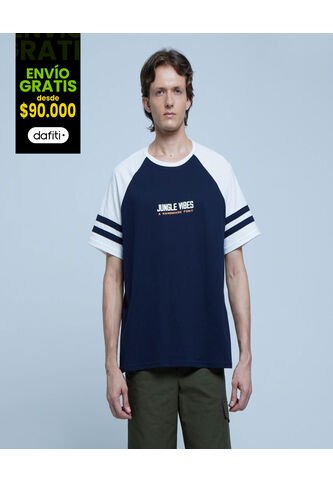 Camiseta Para Hombre Manga Corta Color Azul  Marca Ostu #60091156 Ostu