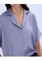 Camisa Para Mujer Manga Corta Color Gris Marca Ostu #40010272 de Ostu