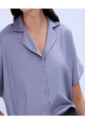 Camisa Para Mujer Manga Corta Color Gris Marca Ostu #40010272