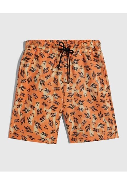 Pantaloneta Para Niño De Baño Corta Color Naranja Marca Ostu #80270021