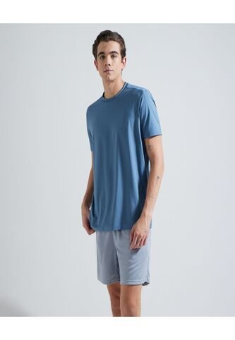 Camiseta Para Hombre Manga Corta Color Azul  Marca Ostu #60091070 Ostu