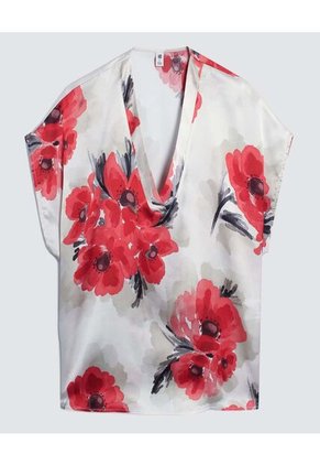 Blusa Para Mujer Manga Corta Color Rojo Marca Ostu #40121000