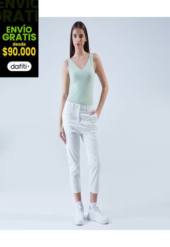 Pantalon Para Mujer Capri Color Blanco Marca Ostu #40070442 Ostu