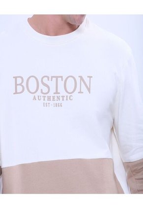 Buzo Para Hombre Cuello Redondo Color Crema Marca Ostu #60060449