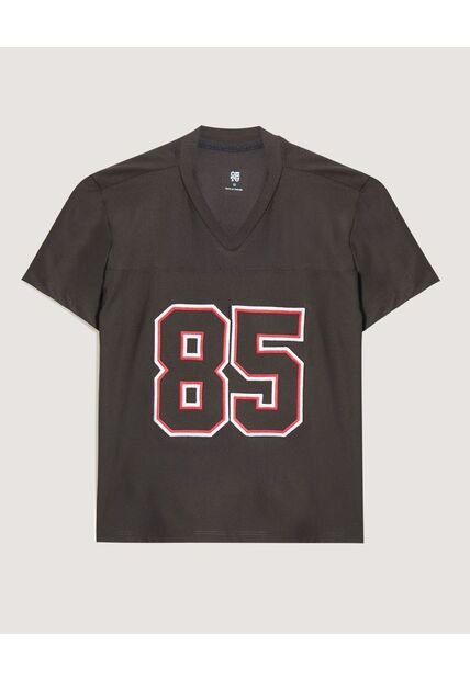 Camiseta  Infantil Niño Manga Corta Cuello V Color Negro Marca Ostu #80090278