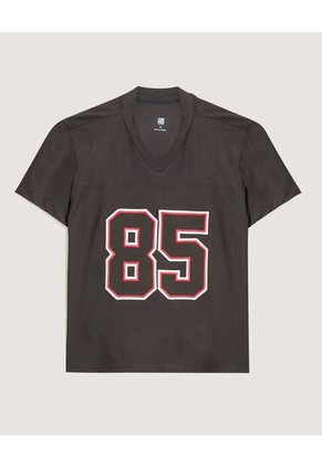 Camiseta Infantil Niño Manga Corta Cuello V Color Negro Marca Ostu #80090278