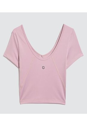 Crop Top Para Mujer Manga Corta Color Morado Marca Ostu #40092191