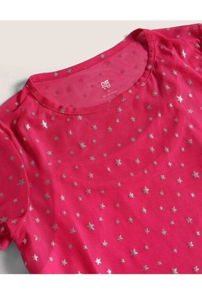 Camiseta  Infantil Niña Manga Corta Cuello Redondo Color Fucsia Marca Ostu #90090360