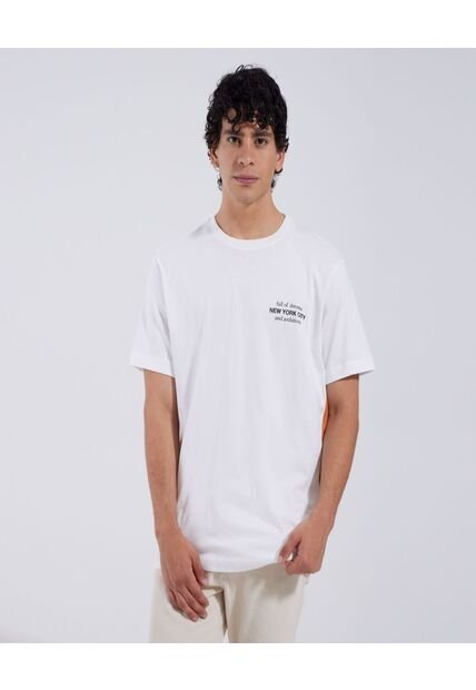 Camiseta Para Hombre Manga Corta Color Blanco Marca Ostu #60091046