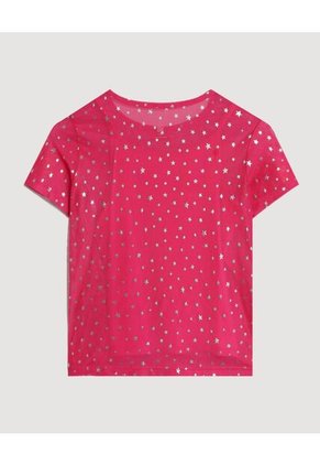 Camiseta  Infantil Niña Manga Corta Cuello Redondo Color Fucsia Marca Ostu #90090360