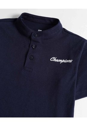 Polo Infantil Niño Manga Corta Color Azul Marca Ostu #80110116