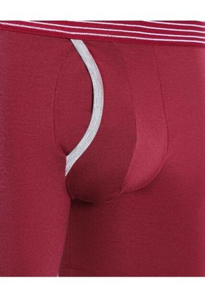Boxer Para Hombre Bragueta Medio Algodón Color Vino Marca Ostu #60000503