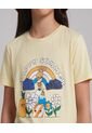 Camiseta Para Niña Manga Corta Color Amarillo  Marca Ostu #90090147 de Ostu