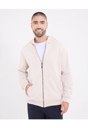 Buzo Para Hombre Zipper Color Beige Marca Ostu #60060606