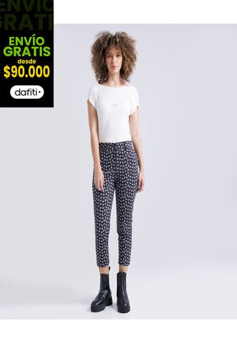 Pantalon Para Mujer Capri Color Negro Marca Ostu #40070464 Ostu