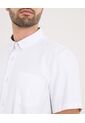 Camisa  Para Hombre Manga Corta Con Bolsillo Cuello Casual M Color Blanco Marca Ostu #60010894 de Ostu