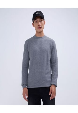 Saco Para Hombre Cuello Redondo Color Gris  Marca Ostu #60330046 Ostu