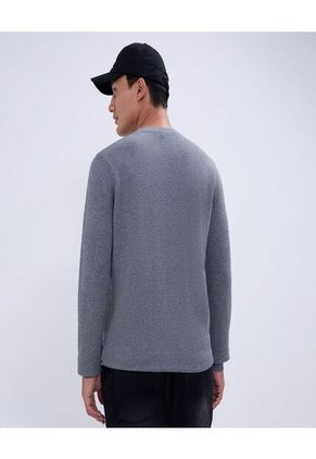 Saco Para Hombre Cuello Redondo Color Gris Marca Ostu #60330046
