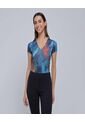Body Para Mujer Manga Corta Color Azul  Marca Ostu #40200133 de Ostu