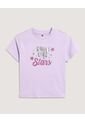 Camiseta  Infantil Niña Manga Corta Cuello Redondo Color Lila Marca Ostu #90090344 de Ostu