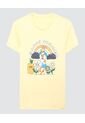 Camiseta Para Niña Manga Corta Color Amarillo  Marca Ostu #90090147 de Ostu
