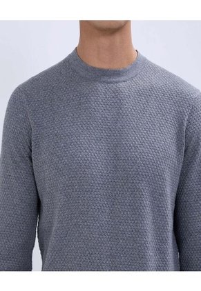 Saco Para Hombre Cuello Redondo Color Gris Marca Ostu #60330046