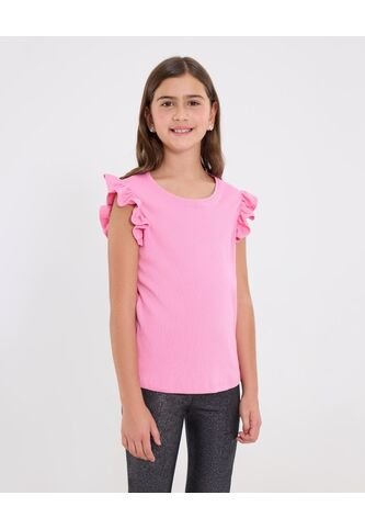 Camiseta  Infantil Niña Manga Sisa Cuello Redondo Color Rosado Marca Ostu #90090335 Ostu