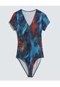 Body Para Mujer Manga Corta Color Azul  Marca Ostu #40200133 de Ostu
