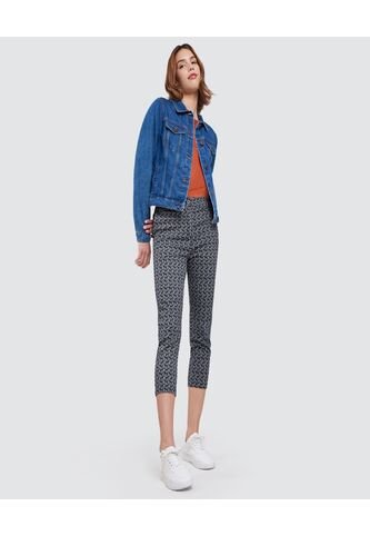 Pantalon Para Mujer Capri Color Negro Marca Ostu #40070373 Ostu