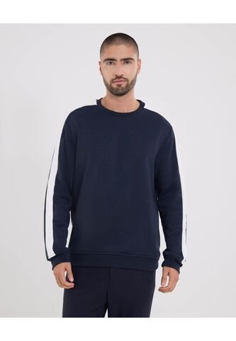 Buzo  Para Hombre Cuello Redondo Color Azul Marca Ostu #60060605 Ostu