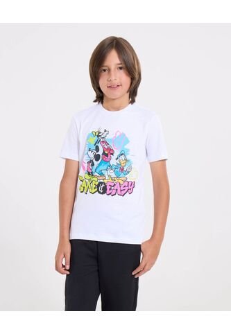 Camiseta  Infantil Niño Manga Corta Cuello Redondo Color Blanco Marca Ostu #80090325 Ostu