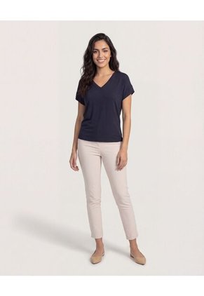 Blusa  Para Mujer Manga Corta Color Negro Marca Ostu #40121059