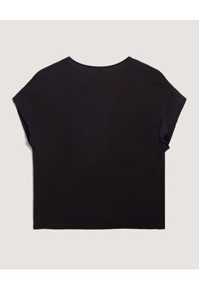 Blusa  Para Mujer Manga Corta Color Negro Marca Ostu #40121059