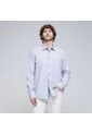 Camisa Para Hombre Manga Larga Con Bolsillo Color Azul  Marca Ostu #60010685 de Ostu